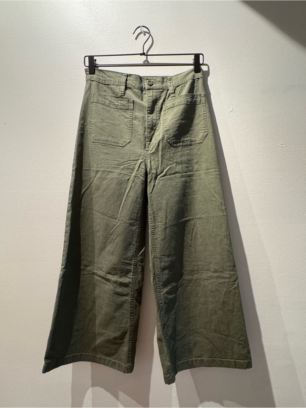 J. Crew Point Sur Olive Green Wide Leg Pants